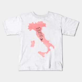 Pink Painted Rome Italy Sticker Kids T-Shirt